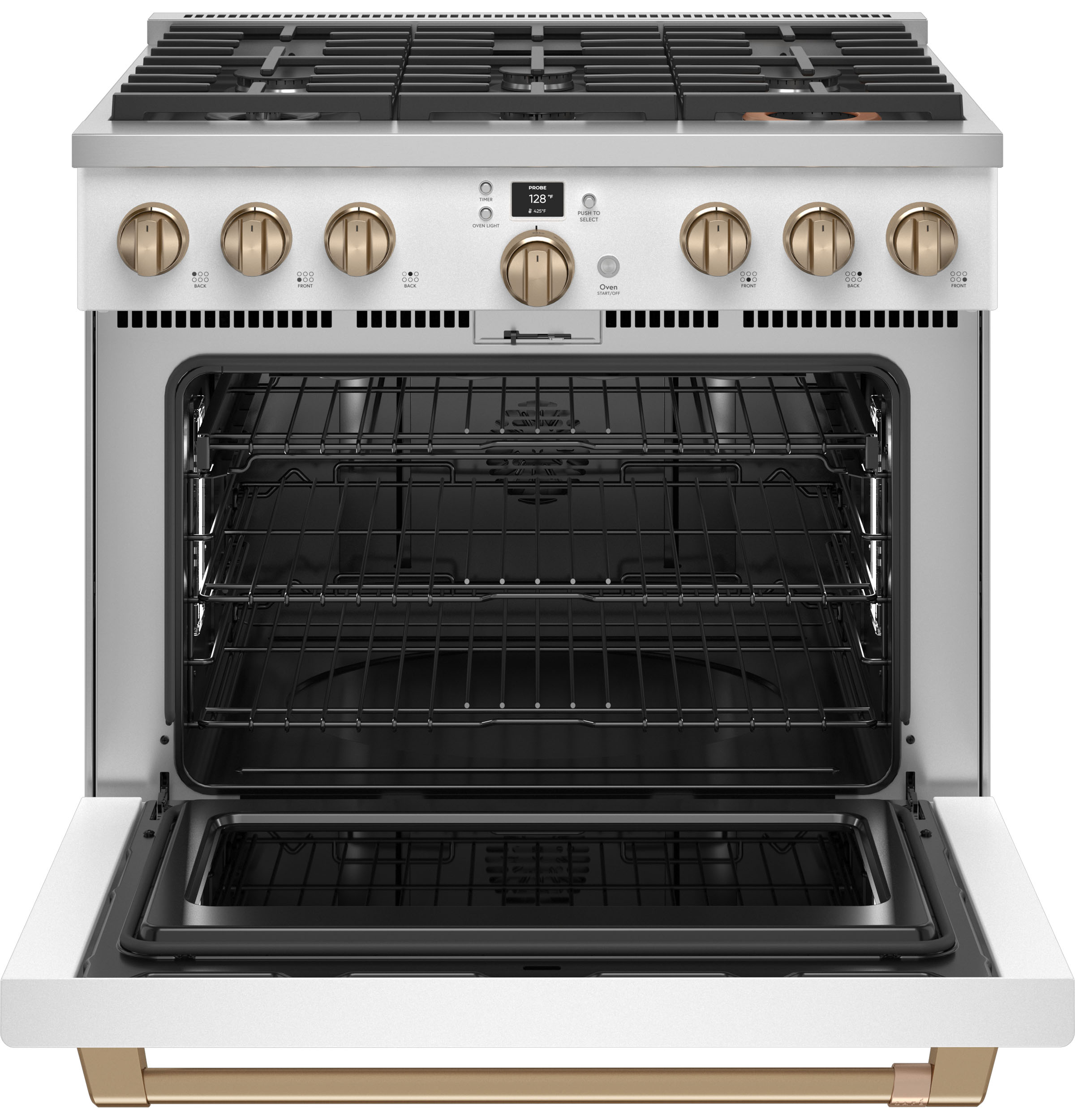 CAFÉ™ 36" Smart Dual-Fuel Commercial-Style Range with 6 Burners (Natural Gas) C2Y366P4TW2