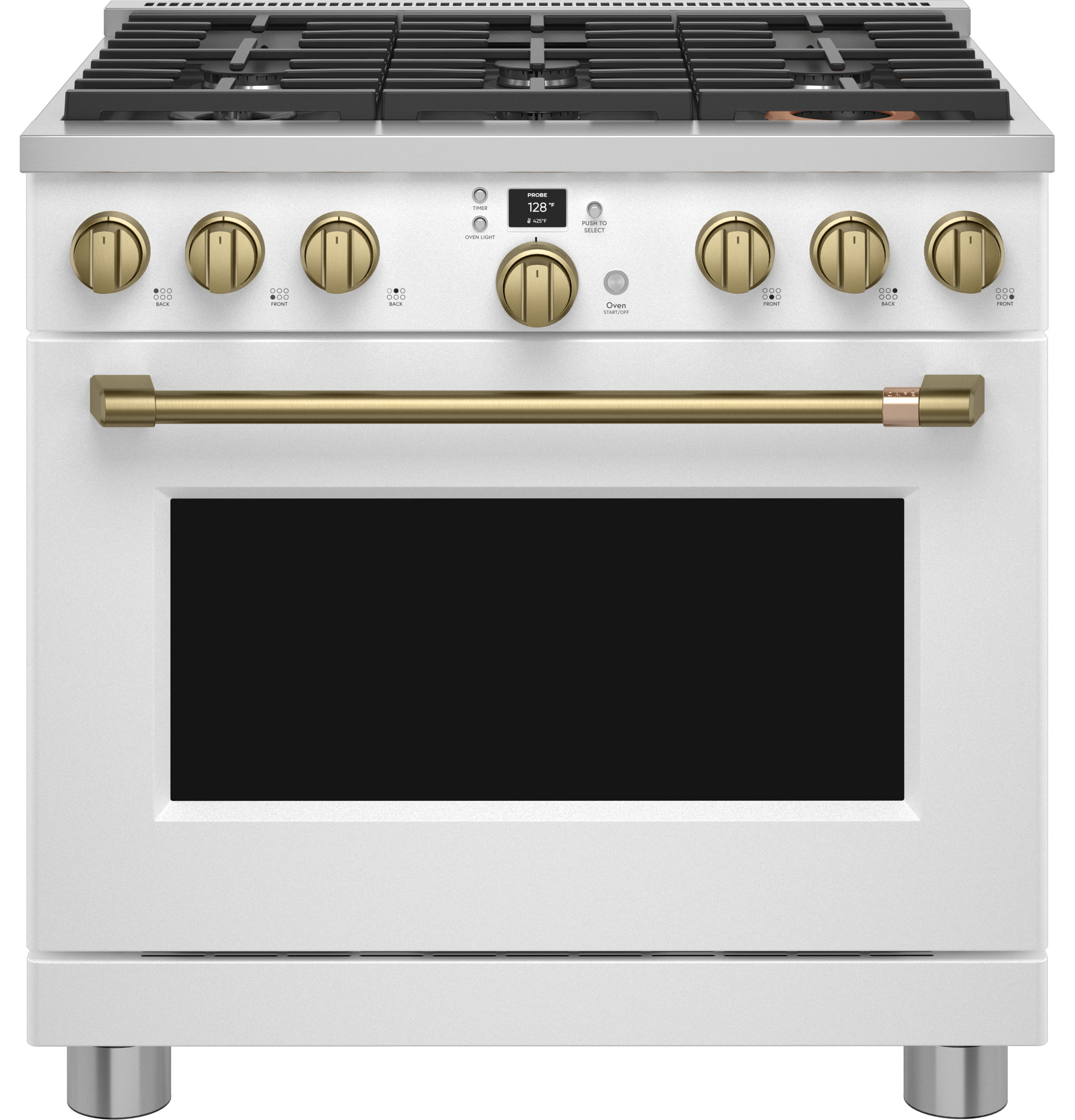 CAFÉ™ 36" Smart Dual-Fuel Commercial-Style Range with 6 Burners (Natural Gas) C2Y366P4TW2
