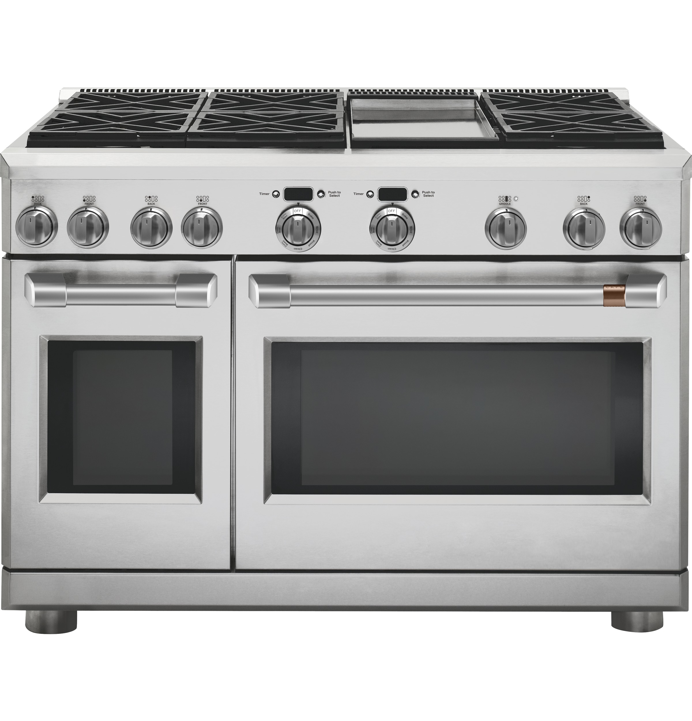 Cafe 48" Dual-Fuel Commercial-Style Range with 6 Burners and Griddle (Natural Gas) Stainless Steel C2Y486P2MS1 Picture 1