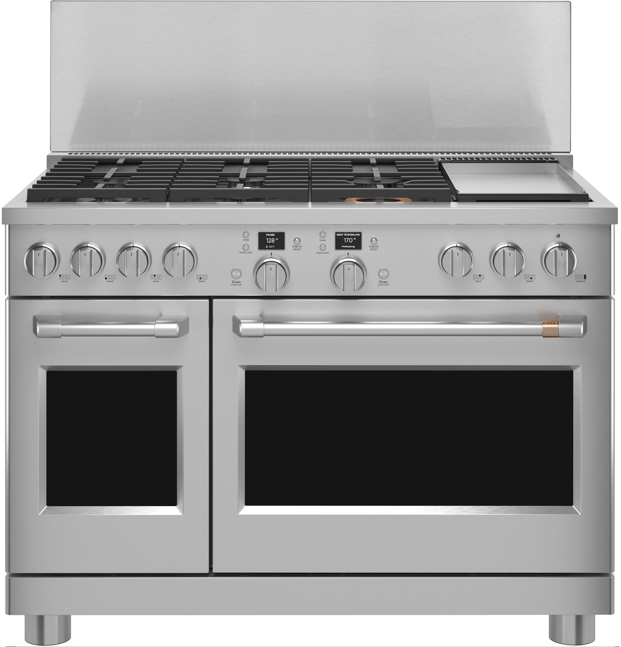 CAFÉ™ 48" Smart Dual-Fuel Commercial-Style Range with 6 Burners and Griddle (Natural Gas) C2Y486P2TS1
