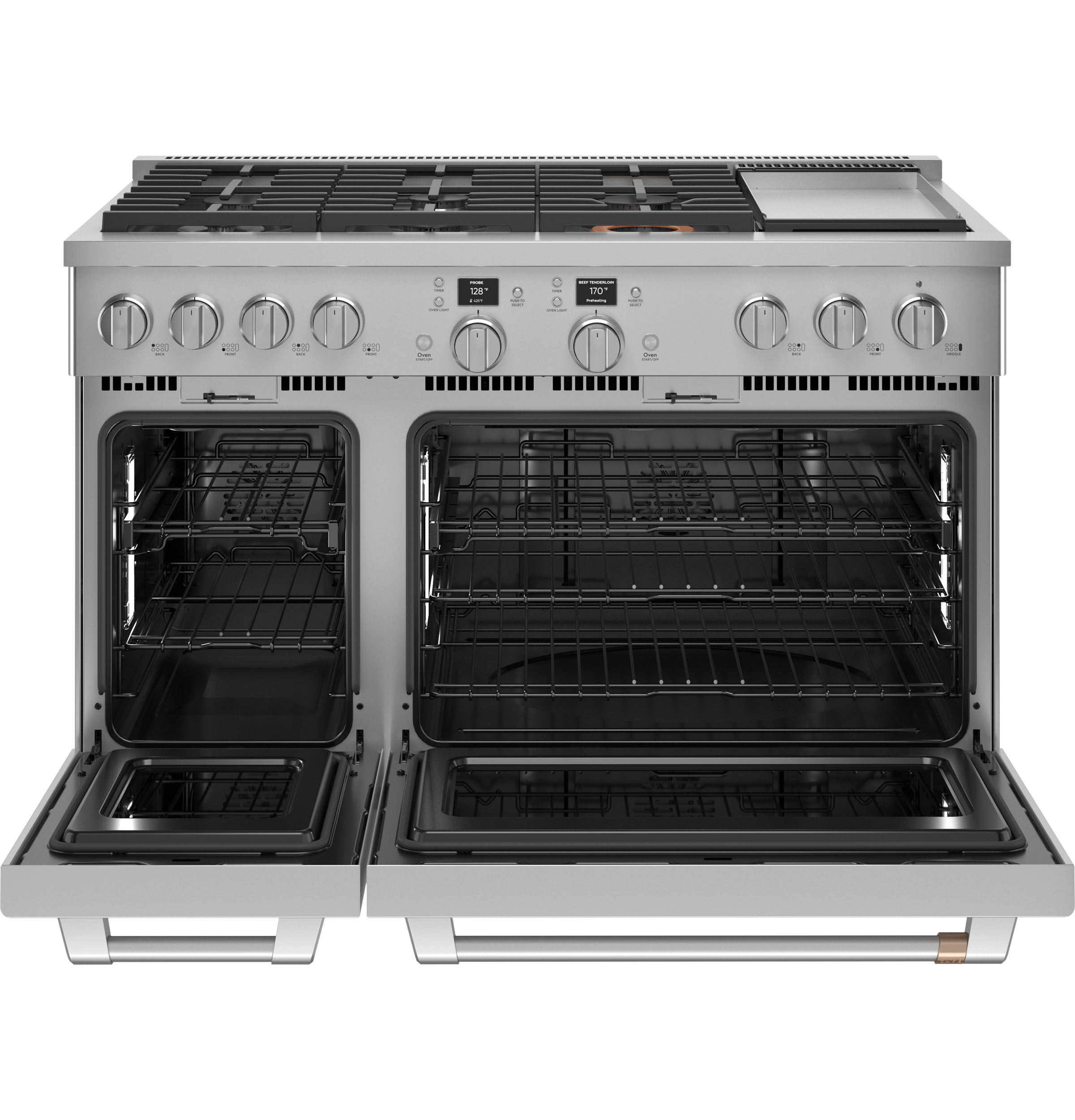 CAFÉ™ 48" Smart Dual-Fuel Commercial-Style Range with 6 Burners and Griddle (Natural Gas) C2Y486P2TS1