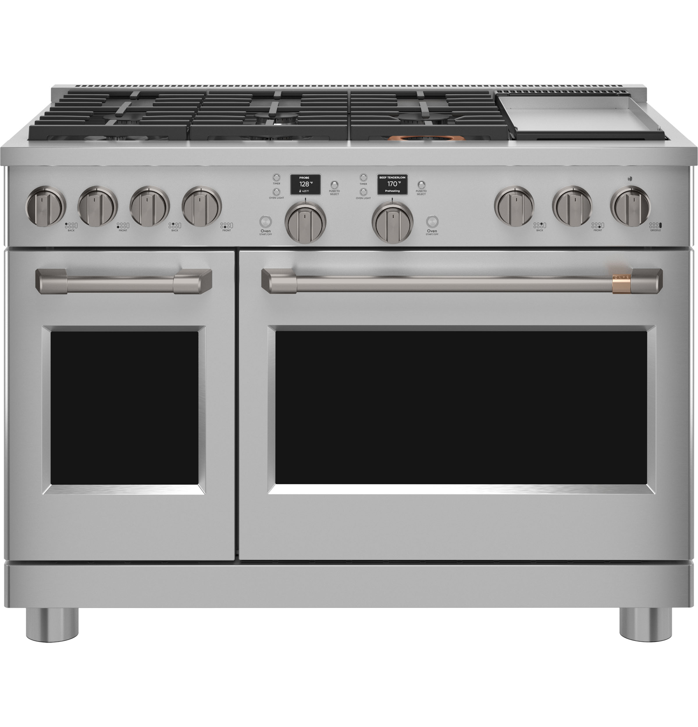 CAFÉ™ 48" Smart Dual-Fuel Commercial-Style Range with 6 Burners and Griddle (Natural Gas) C2Y486P2TS1