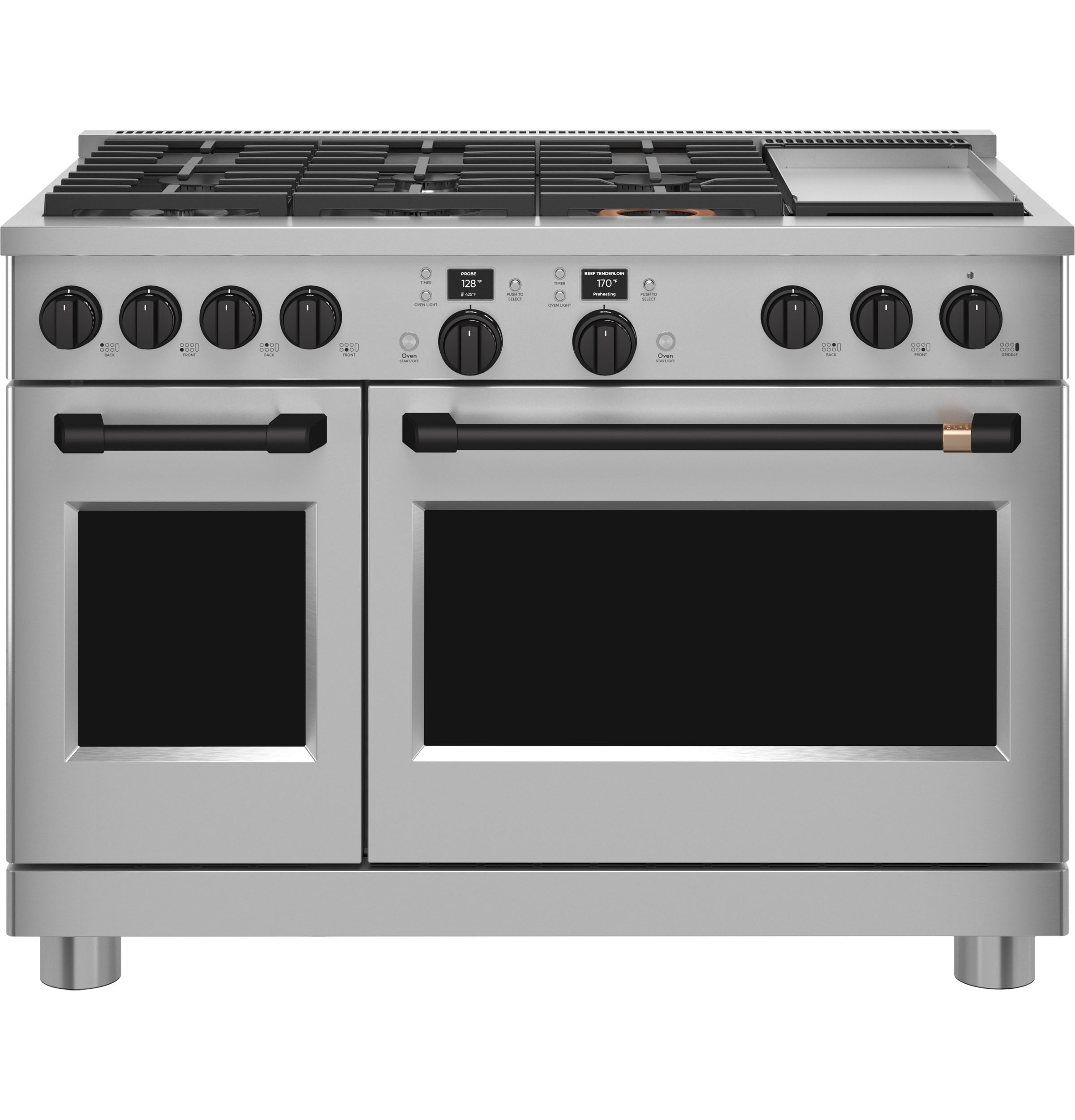 CAFÉ™ 48" Smart Dual-Fuel Commercial-Style Range with 6 Burners and Griddle (Natural Gas) C2Y486P2TS1