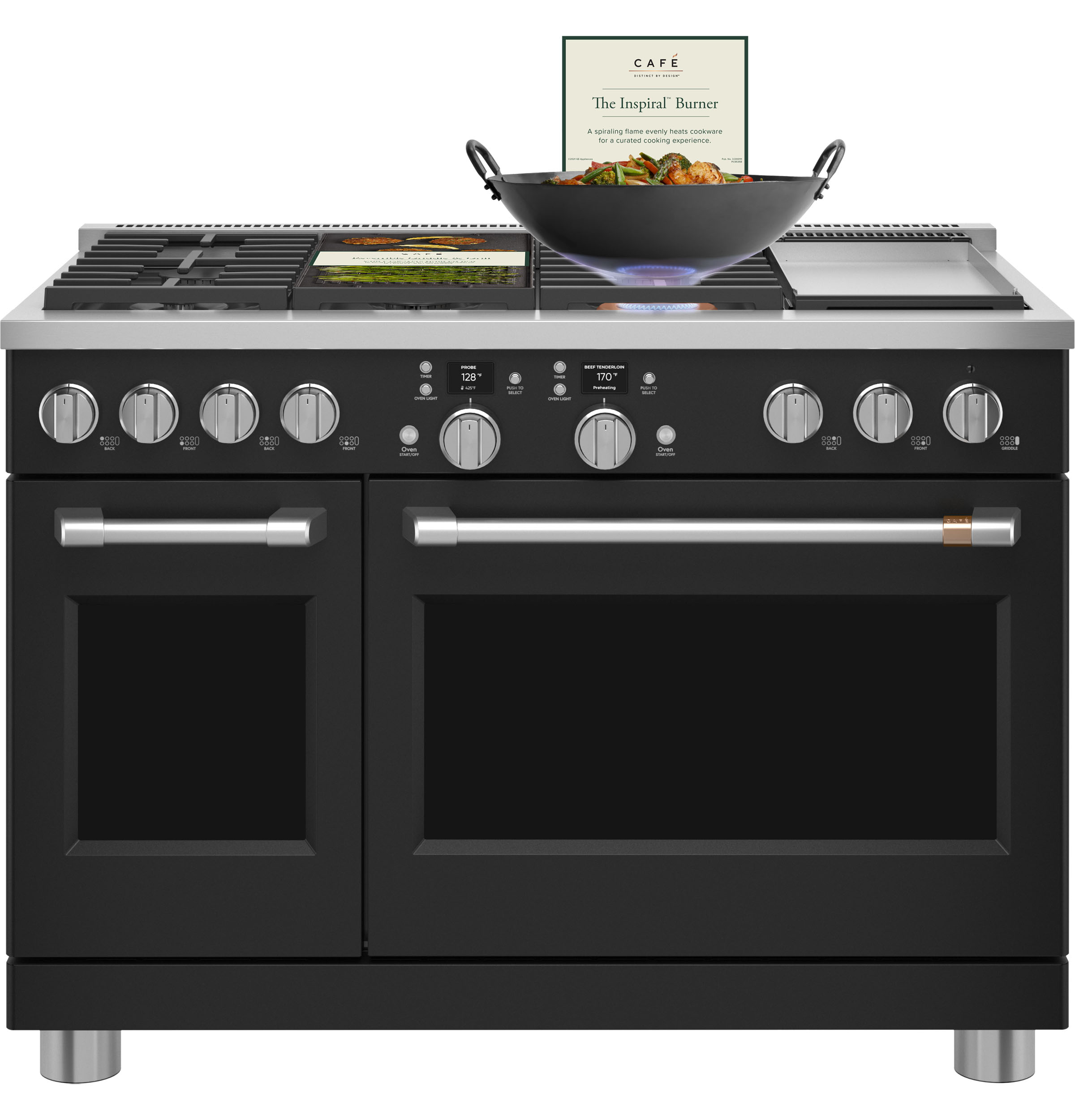 CAFÉ™ 48" Smart Dual-Fuel Commercial-Style Range with 6 Burners and Griddle (Natural Gas) C2Y486P3TD1