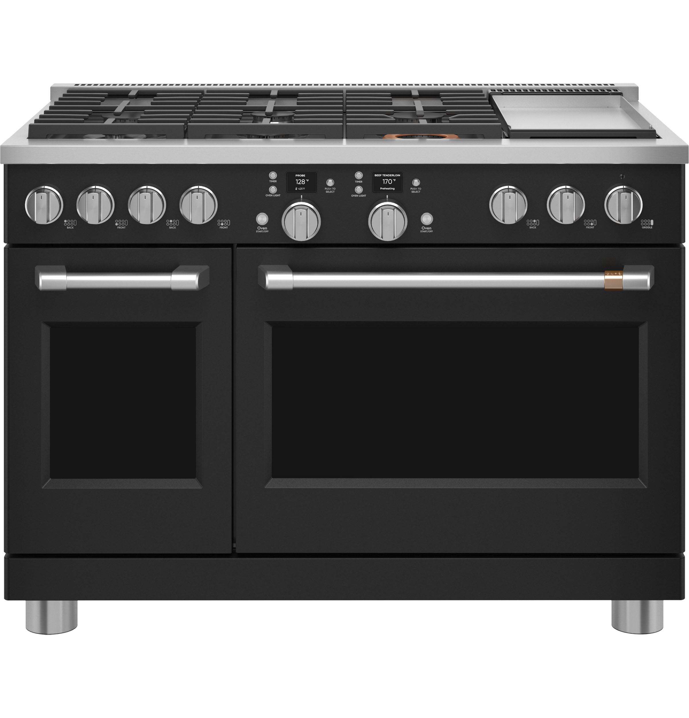 CAFÉ™ 48" Smart Dual-Fuel Commercial-Style Range with 6 Burners and Griddle (Natural Gas) C2Y486P3TD1