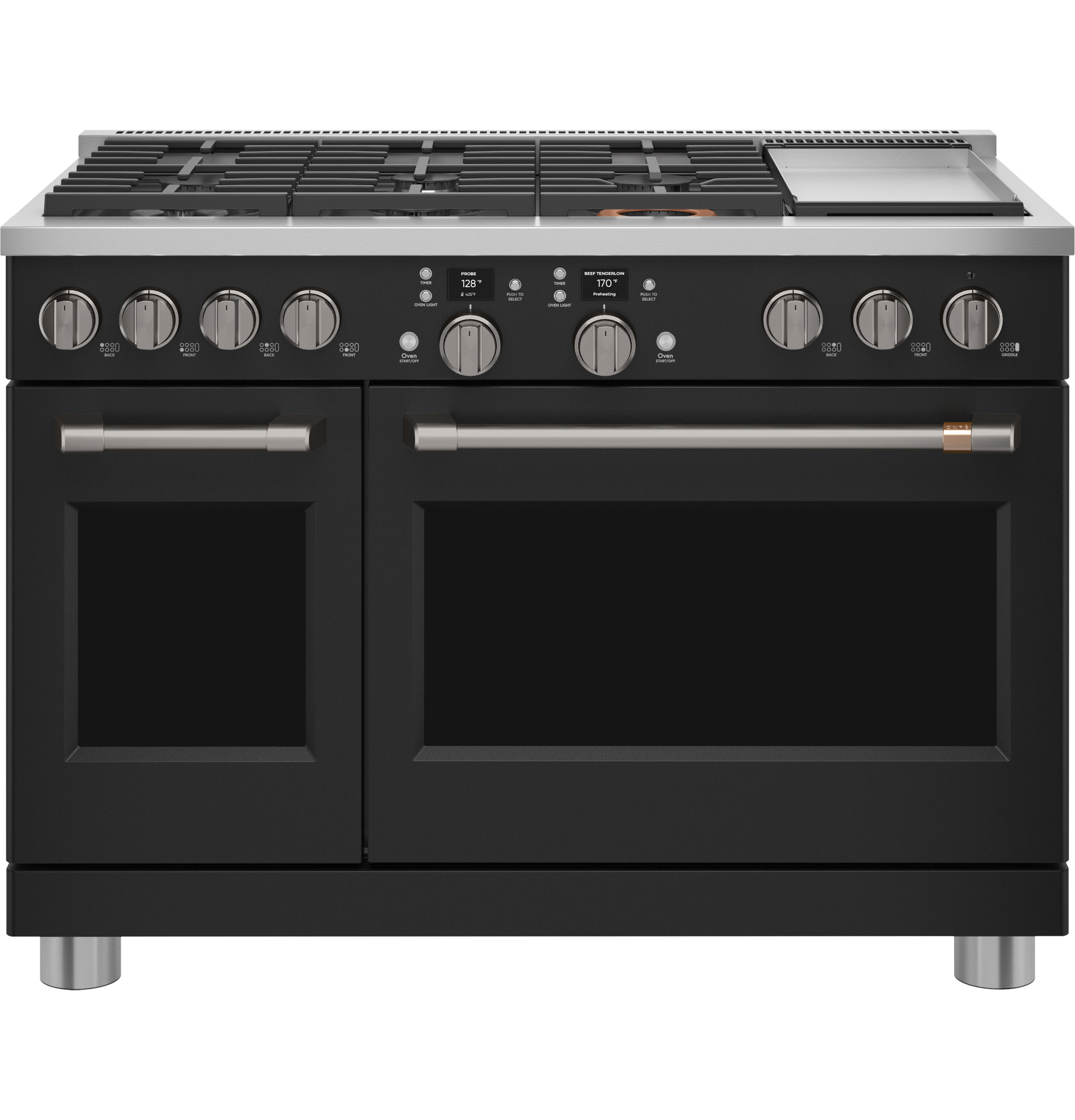 CAFÉ™ 48" Smart Dual-Fuel Commercial-Style Range with 6 Burners and Griddle (Natural Gas) C2Y486P3TD1