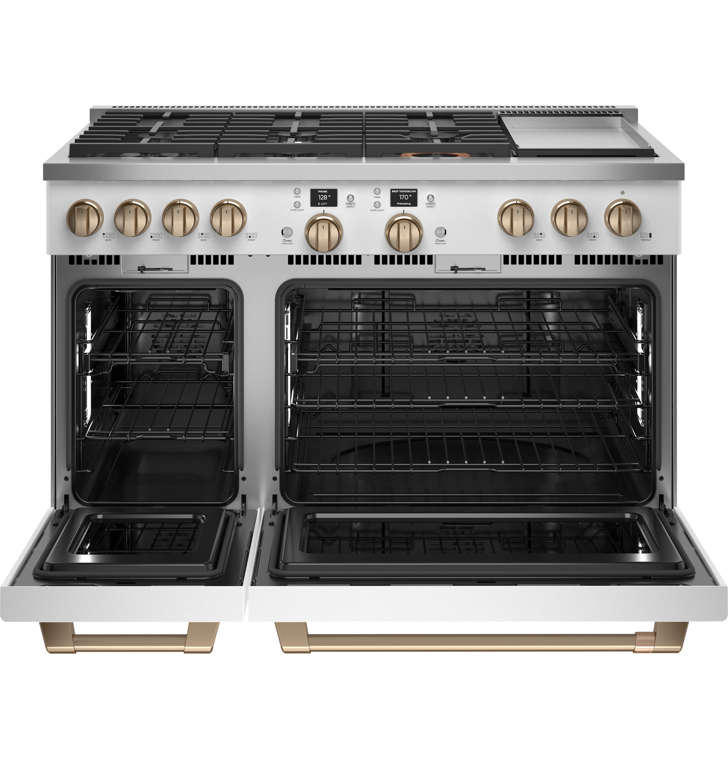 CAFÉ™ 48" Smart Dual-Fuel Commercial-Style Range with 6 Burners and Griddle (Natural Gas) C2Y486P4TW2