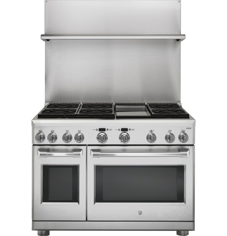 GE Series 48" Dual-Fuel Professional Range with 6 Burners and Griddle (Natural Gas) C2Y486SDLSS