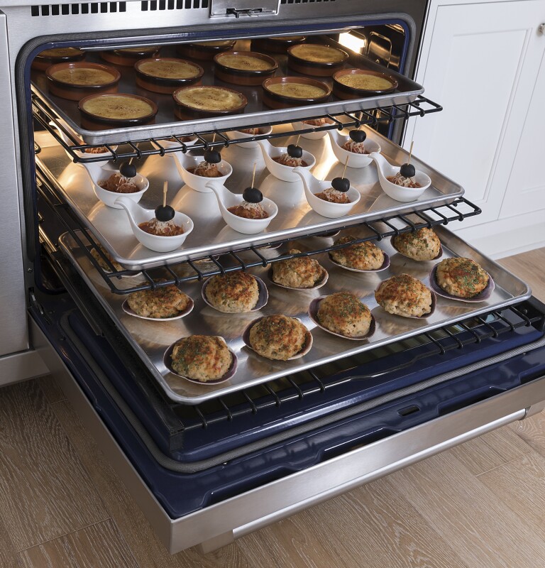 GE Series 48" Dual-Fuel Professional Range with 6 Burners and Griddle (Natural Gas) C2Y486SDLSS
