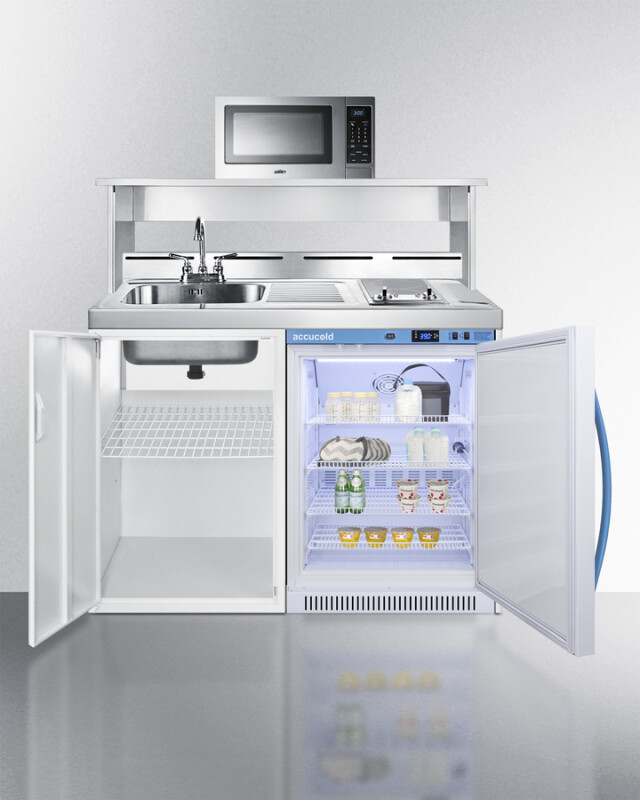 48" Wide All-In-One Wellness Room Kitchenette with Microwave C48ELMCMW