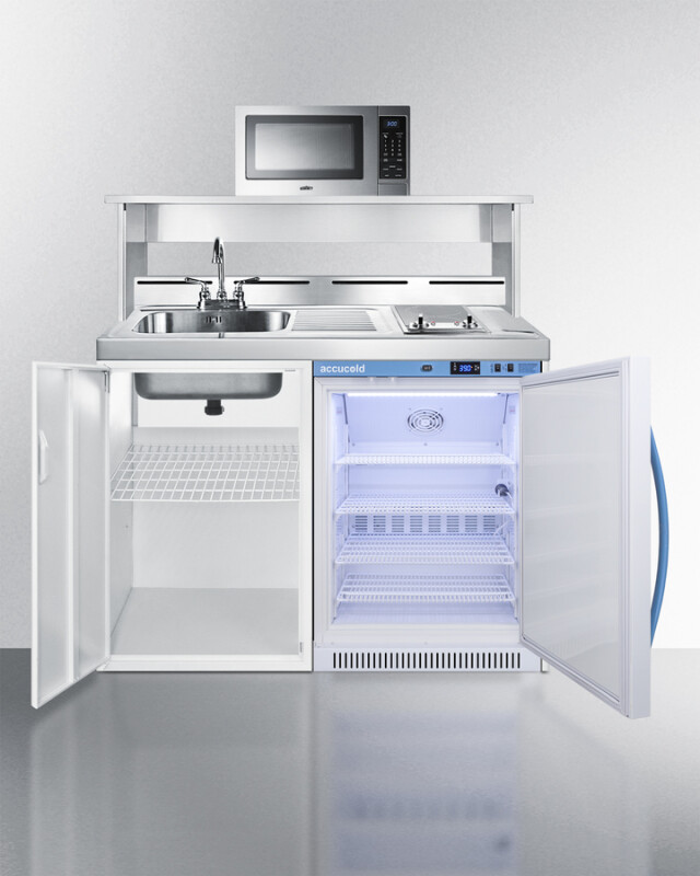 48" Wide All-In-One Wellness Room Kitchenette with Microwave C48ELMCMW