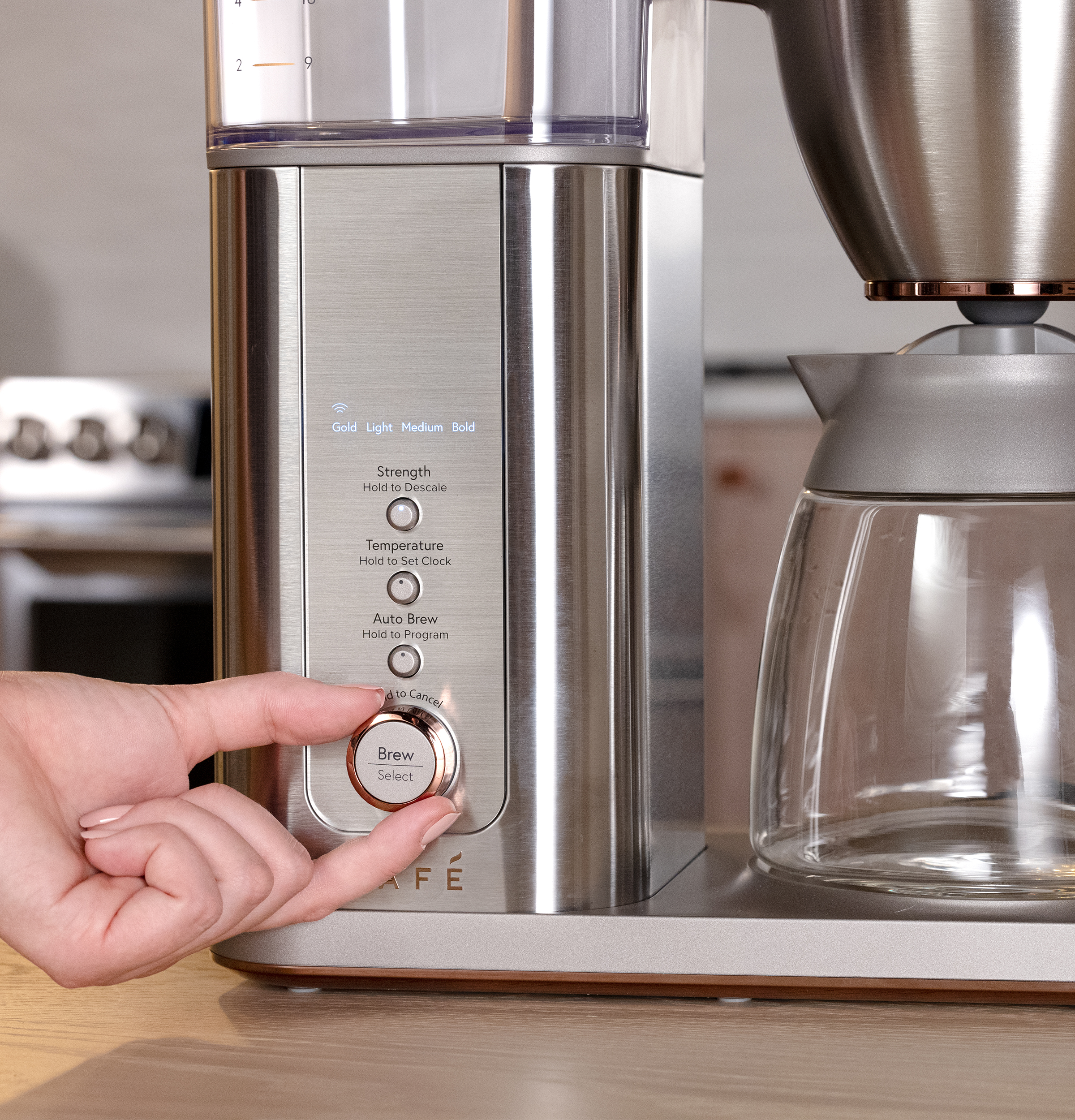 CAFÉ™ Specialty Drip Coffee Maker with Glass Carafe C7CDABS2RS3