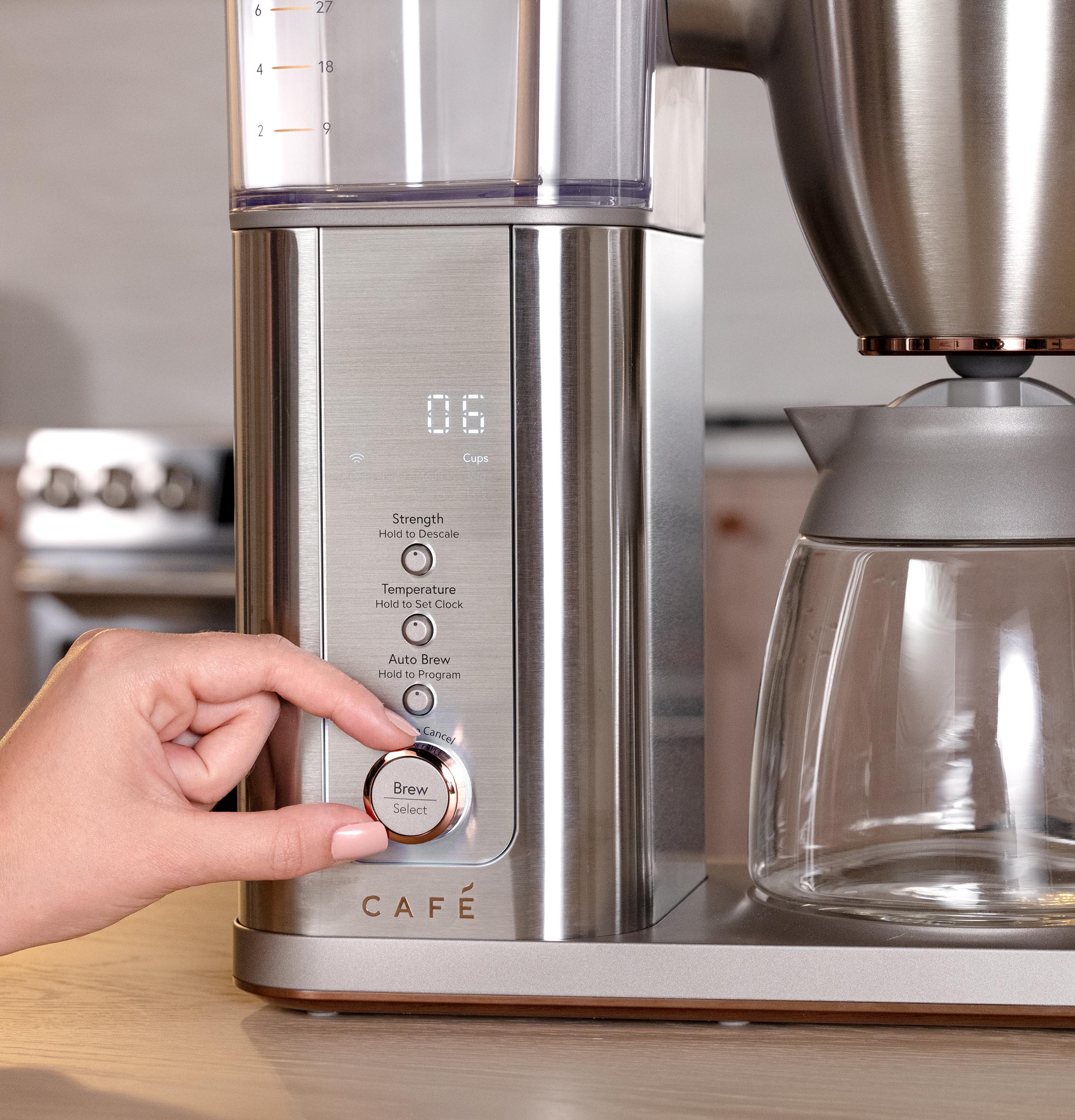 CAFÉ™ Specialty Drip Coffee Maker with Glass Carafe C7CDABS2RS3