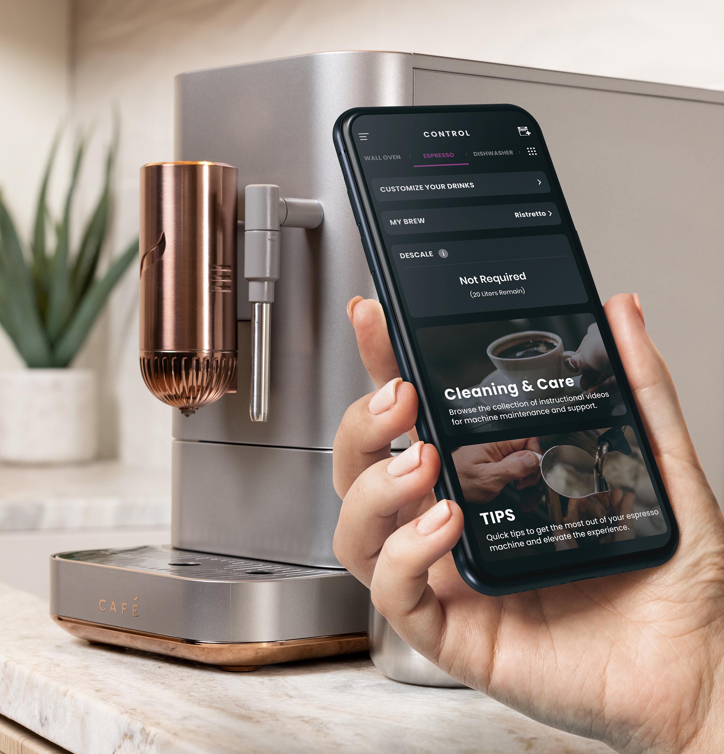 CAFÉ™ AFFETTO Automatic Espresso Machine + Frother C7CEBBS2RS3