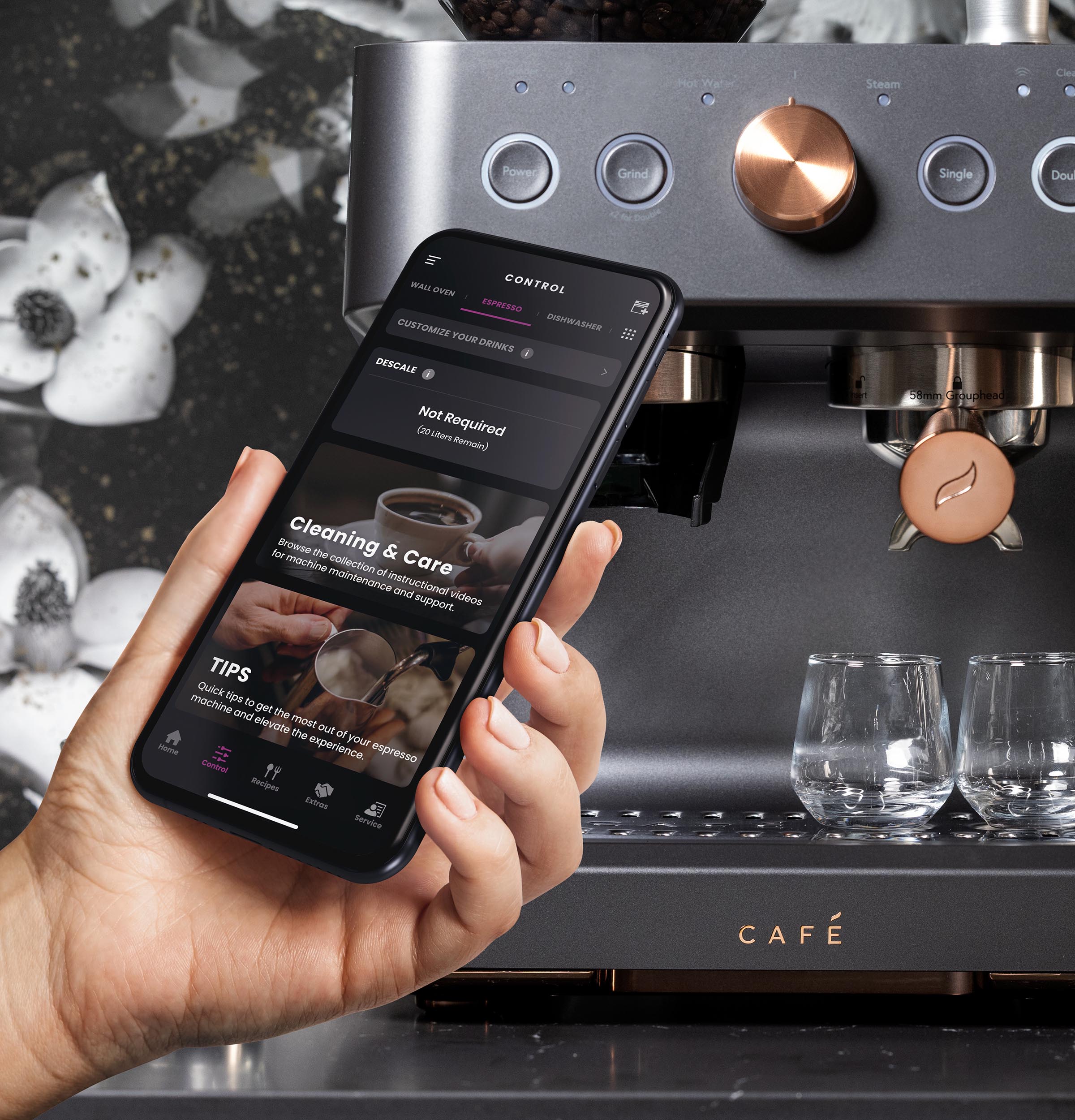 CAFÉ™ BELLISSIMO Semi Automatic Espresso Machine + Frother C7CESAS3RD3