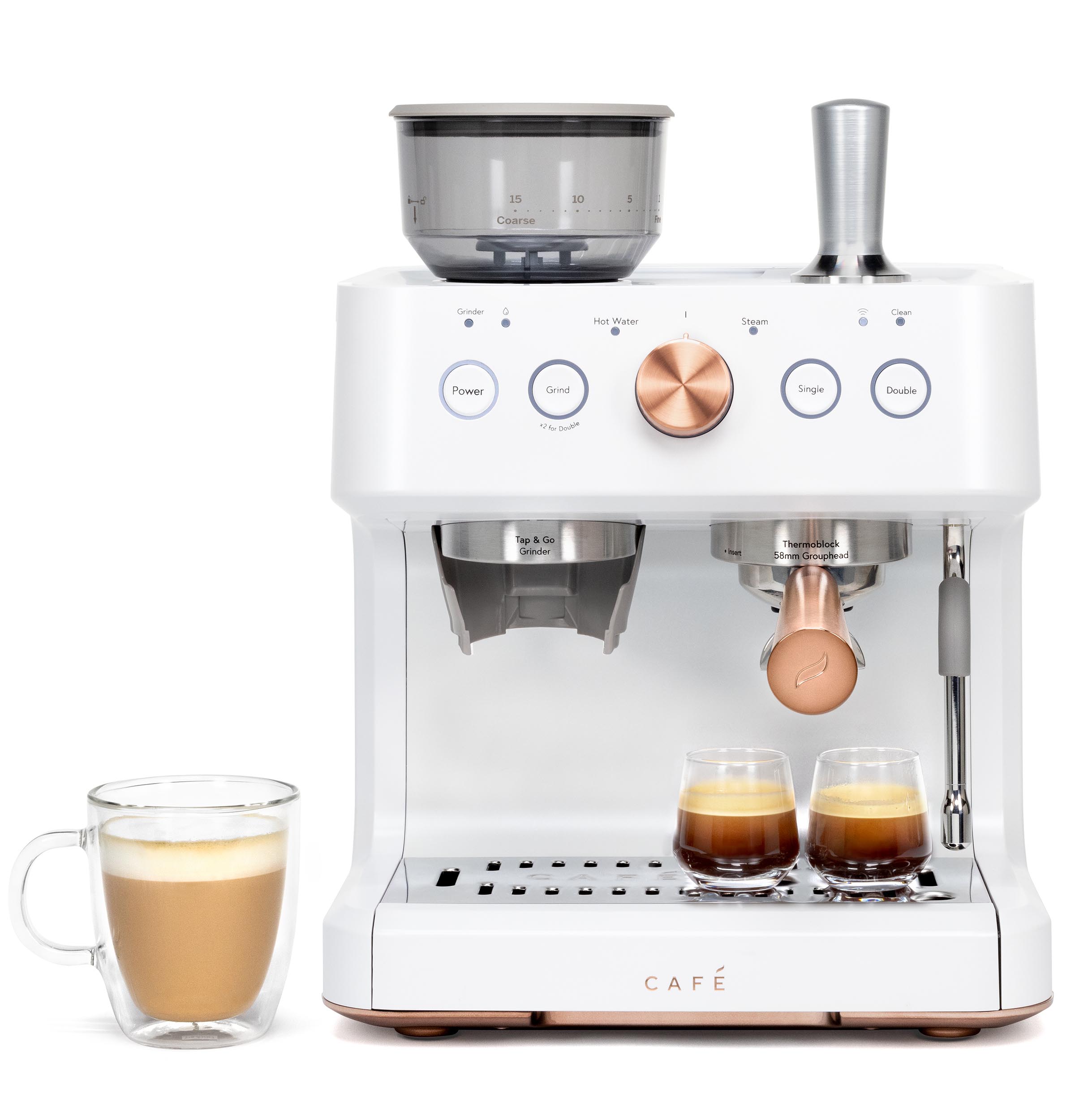 CAFÉ™ BELLISSIMO Semi Automatic Espresso Machine + Frother C7CESAS4RW3