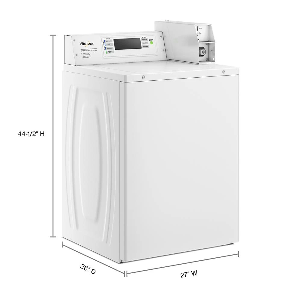 Commercial Top-Load Washer with Factory-Installed Coin Drop and Coin Box CAE2779JQ