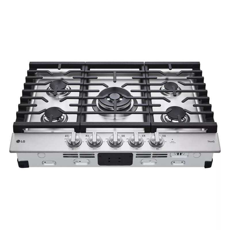 30 Inch Smart Gas Cooktop With Ultraheat™ 22k Btu Dual Burner And Led Knobs CBGJ3027S