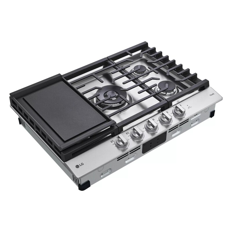 30 Inch Smart Gas Cooktop With Ultraheat™ 22k Btu Dual Burner And Led Knobs CBGJ3027S