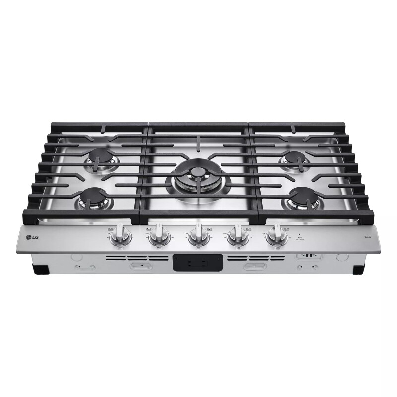 36” Smart Gas Cooktop with UltraHeat™ 22K BTU Dual Burner and LED Knobs CBGJ3627S