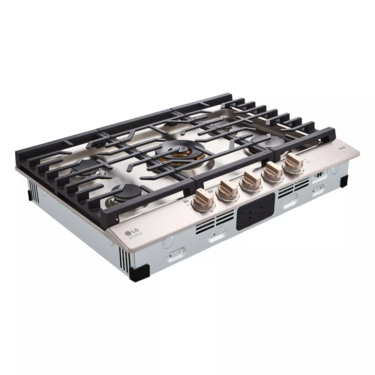 LG STUDIO 30” UltraHeat™ Gas Cooktop with EasyClean® CBGS3028N