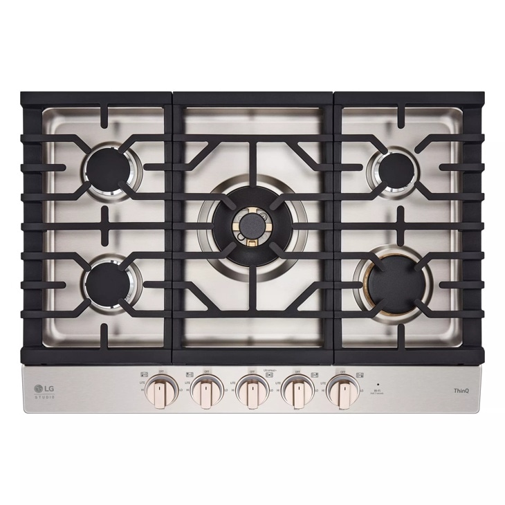 LG STUDIO 30” UltraHeat™ Gas Cooktop with EasyClean® CBGS3028N