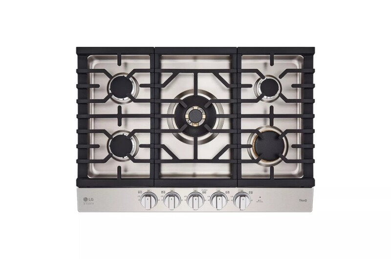LG STUDIO 30” UltraHeat™ Gas Cooktop with EasyClean® CBGS3028S