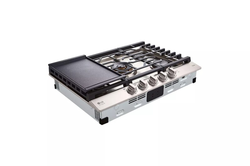 LG STUDIO 30” UltraHeat™ Gas Cooktop with EasyClean® CBGS3028S