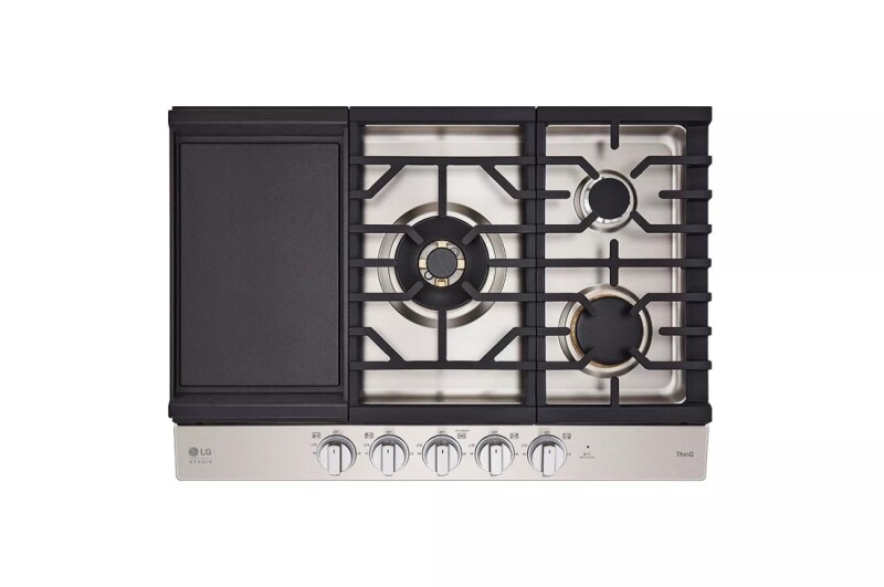 LG STUDIO 30” UltraHeat™ Gas Cooktop with EasyClean® CBGS3028S