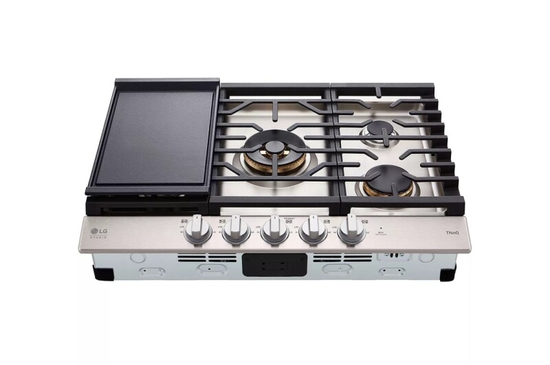 LG STUDIO 30” UltraHeat™ Gas Cooktop with EasyClean® CBGS3028S