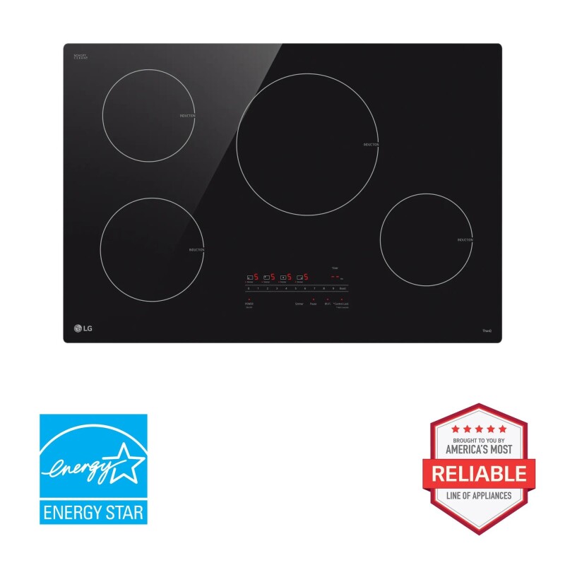30” Smart Induction Cooktop with UltraHeat™ 4.3kW Element CBIH3013BE