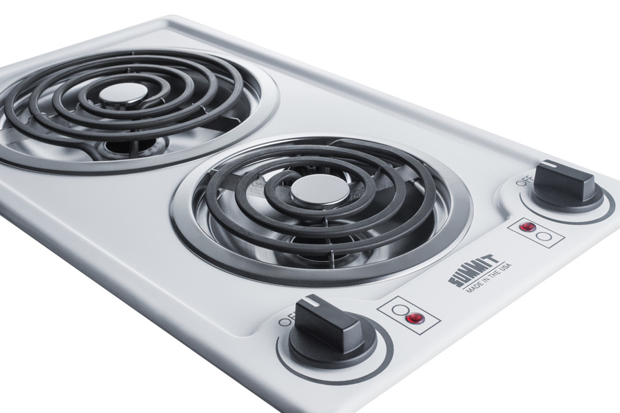 12" Wide 115V 2-Burner Coil Cooktop CCE211WH