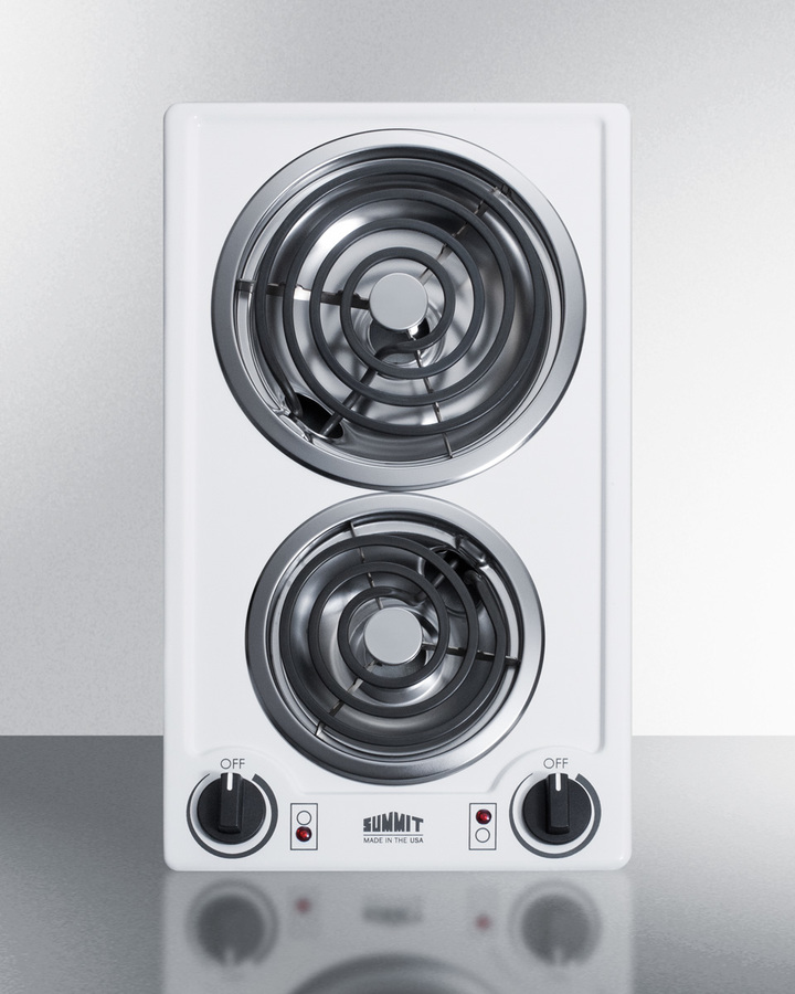 12" Wide 115V 2-Burner Coil Cooktop CCE211WH