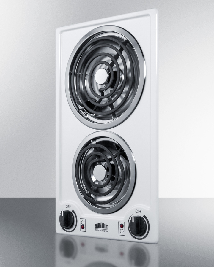 12" Wide 115V 2-Burner Coil Cooktop CCE211WH