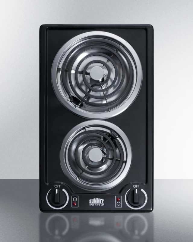 12" Wide 230V 2-Burner Coil Cooktop CCE226BL