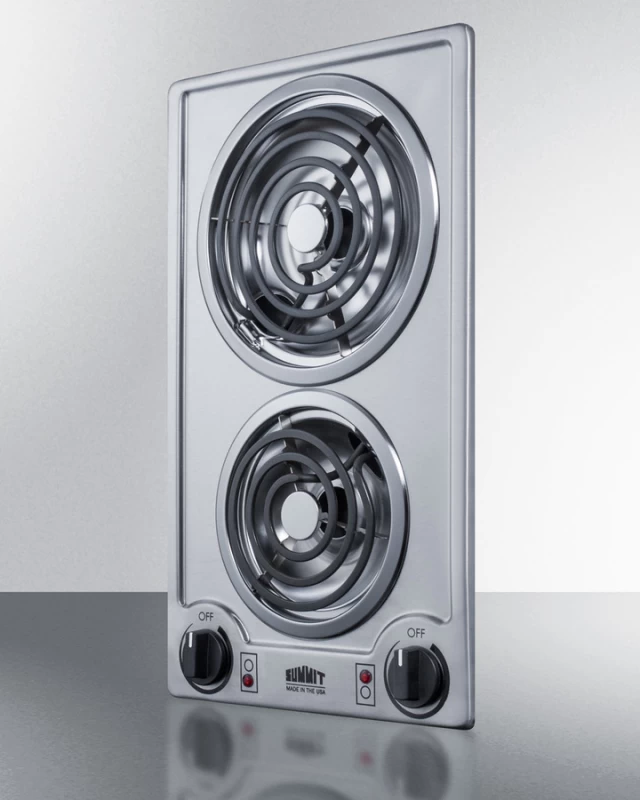 12" Wide 230V 2-Burner Coil Cooktop CCE227SS