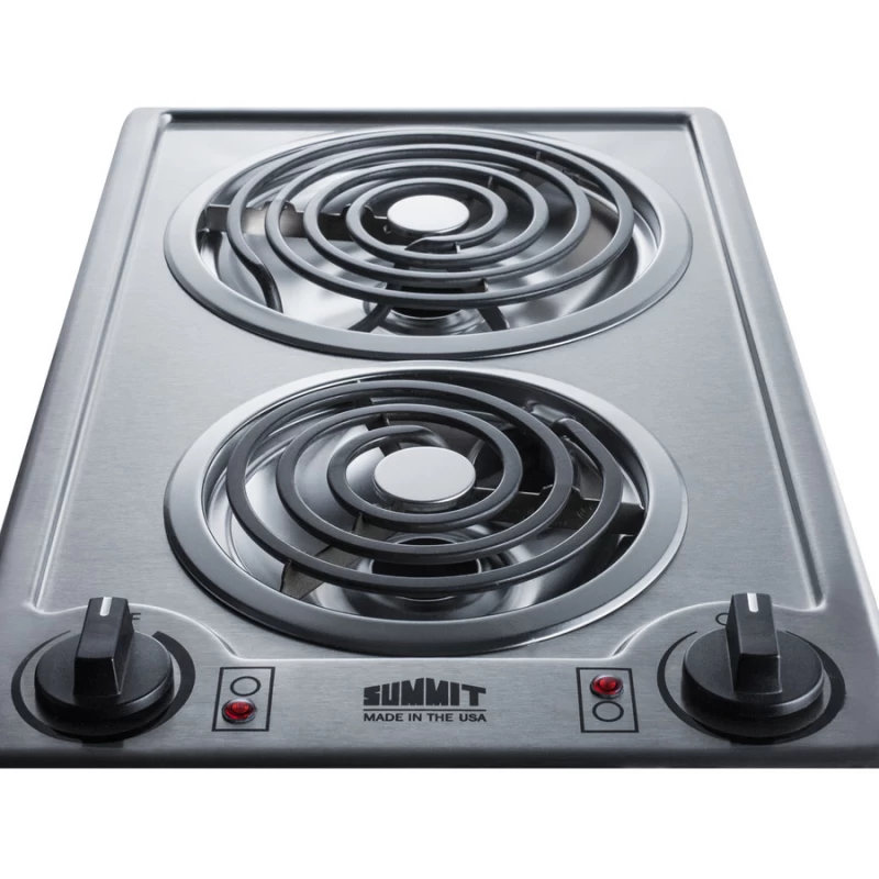 12" Wide 230V 2-Burner Coil Cooktop CCE227SS