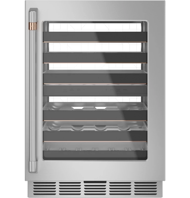 Cafe 24 inch Customizable Professional Collection Series Built-In and Freestanding Wine Cooler Stainless Steel / Brushed Stainless CCP06DP2PS1 Picture 1