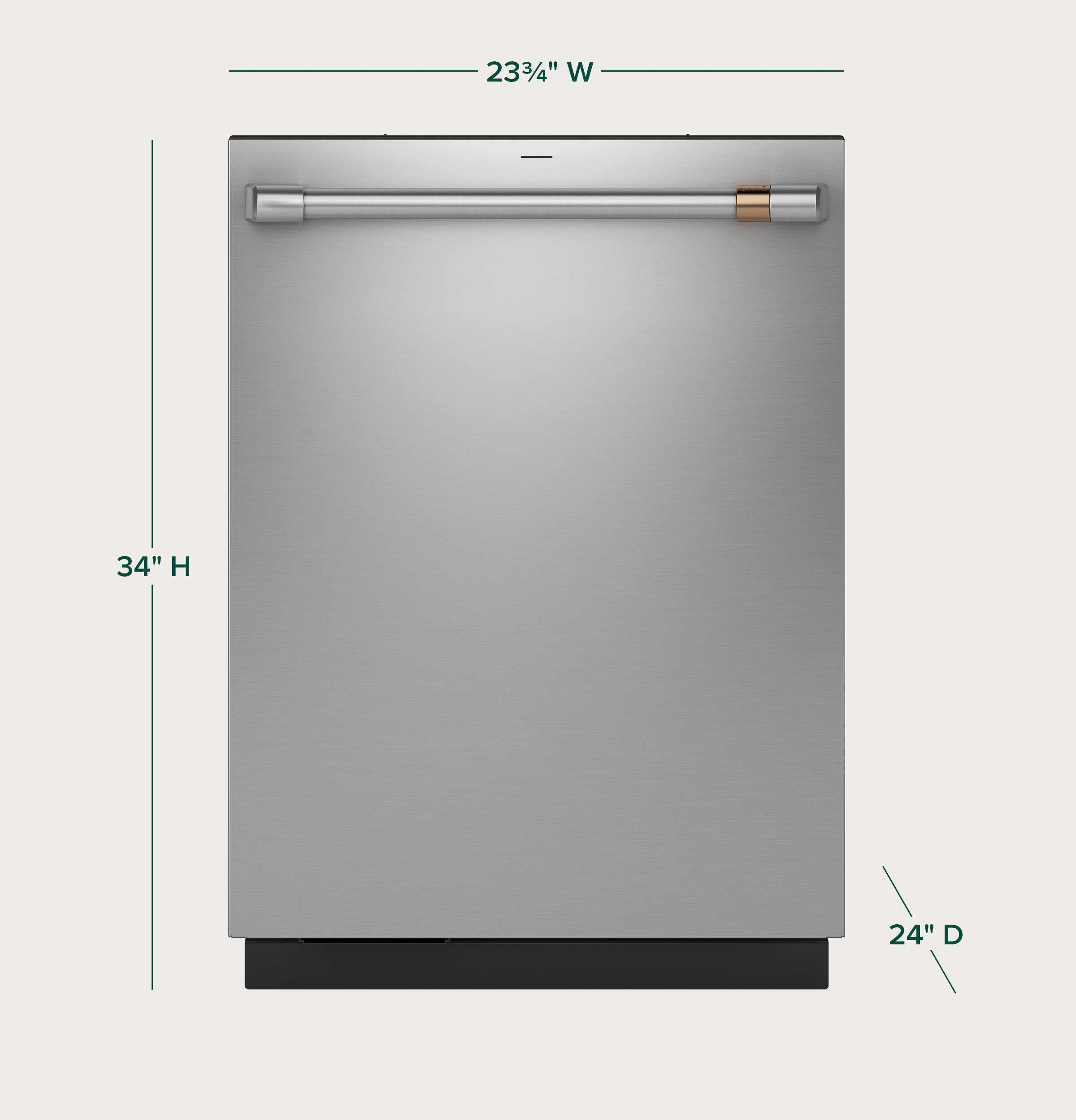 Customfit Energy Star Stainless Interior Smart Dishwasher With Ultra Wash Top Rack And Dual Convection Ultra Dry, 44 Dba CDT858P2VS1