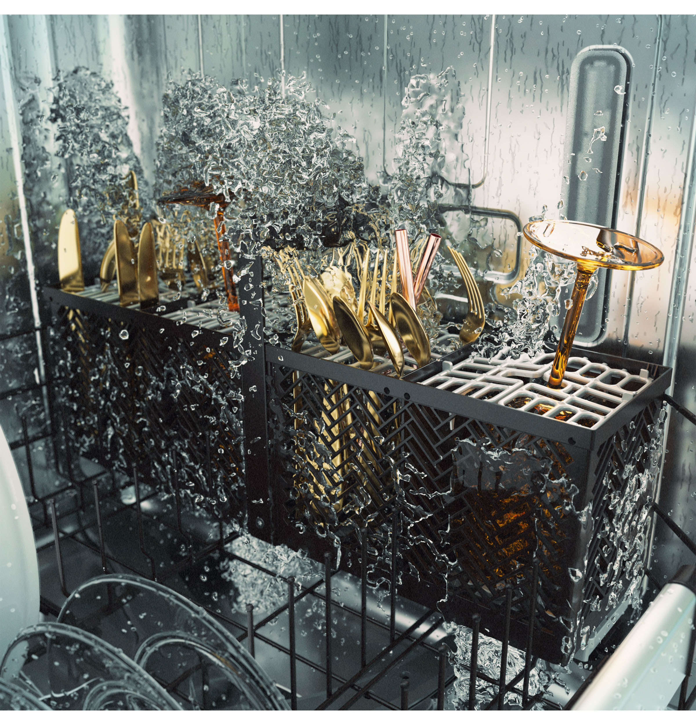 Customfit Energy Star Stainless Interior Smart Dishwasher With Ultra Wash Top Rack And Dual Convection Ultra Dry, 44 Dba CDT858P2VS1