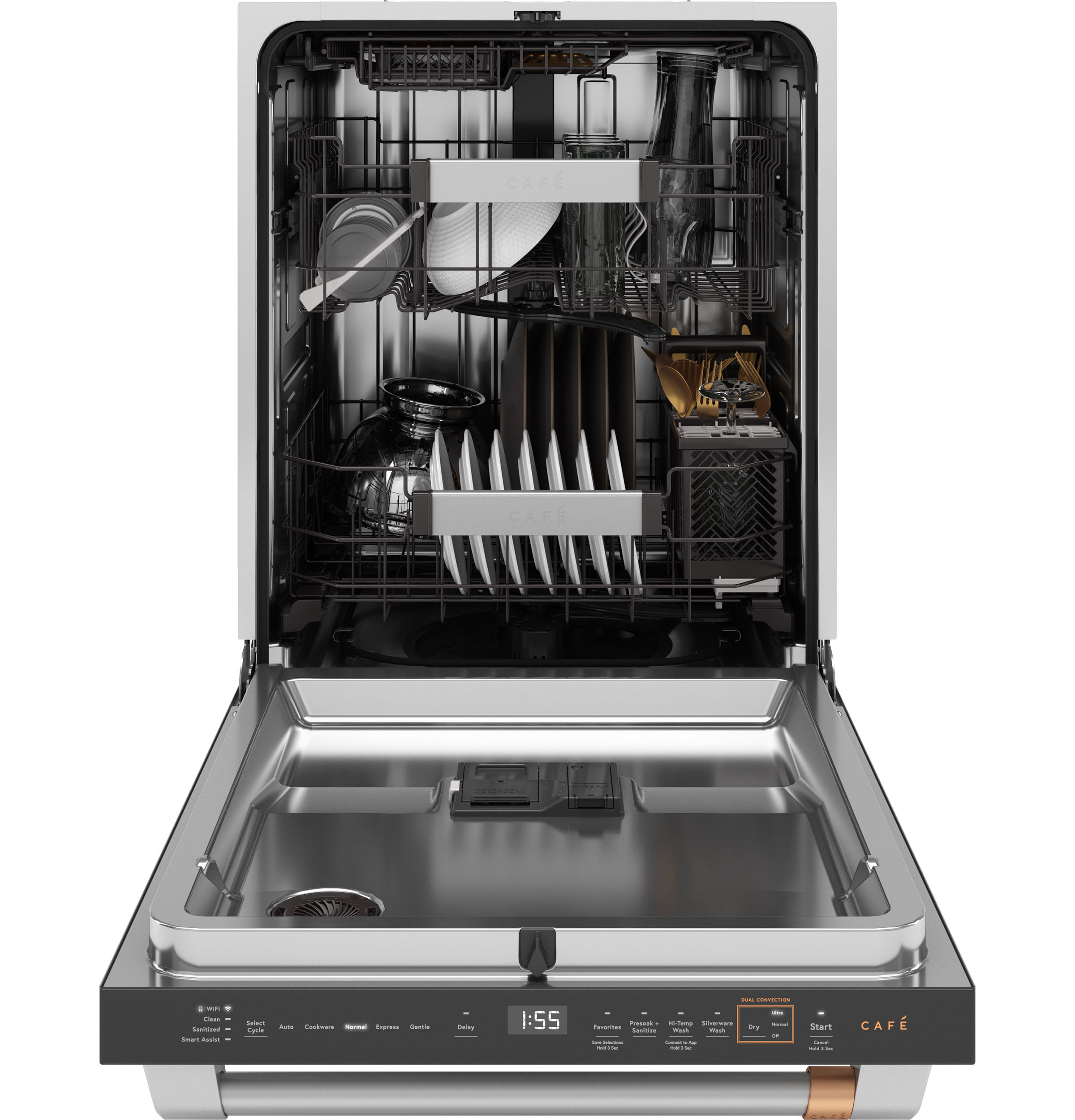 Customfit Energy Star Stainless Interior Smart Dishwasher With Ultra Wash Top Rack And Dual Convection Ultra Dry, 44 Dba CDT858P3VD1