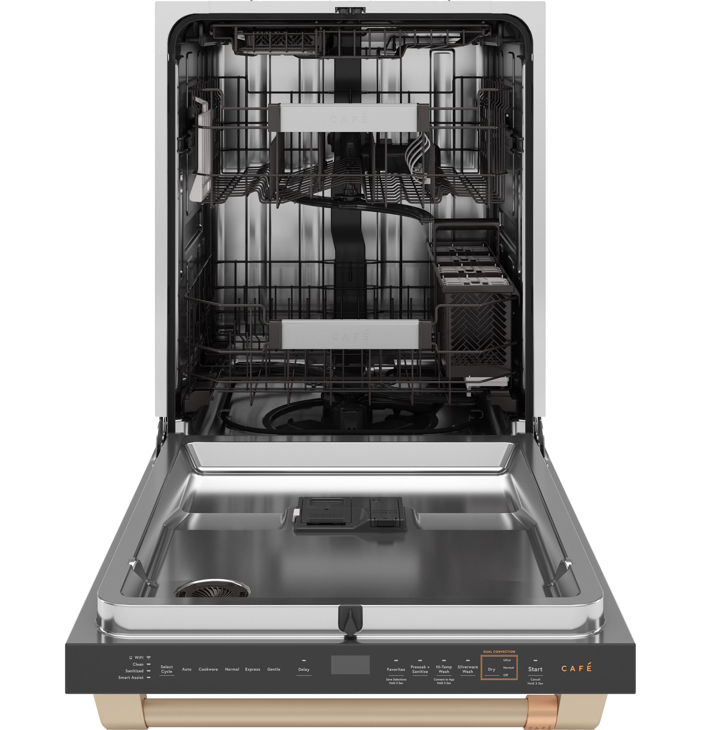 CAFÉ™ CustomFit ENERGY STAR Stainless Interior Smart Dishwasher with Ultra Wash Top Rack and Dual Convection Ultra Dry, 44 dBA CDT858P4VW2