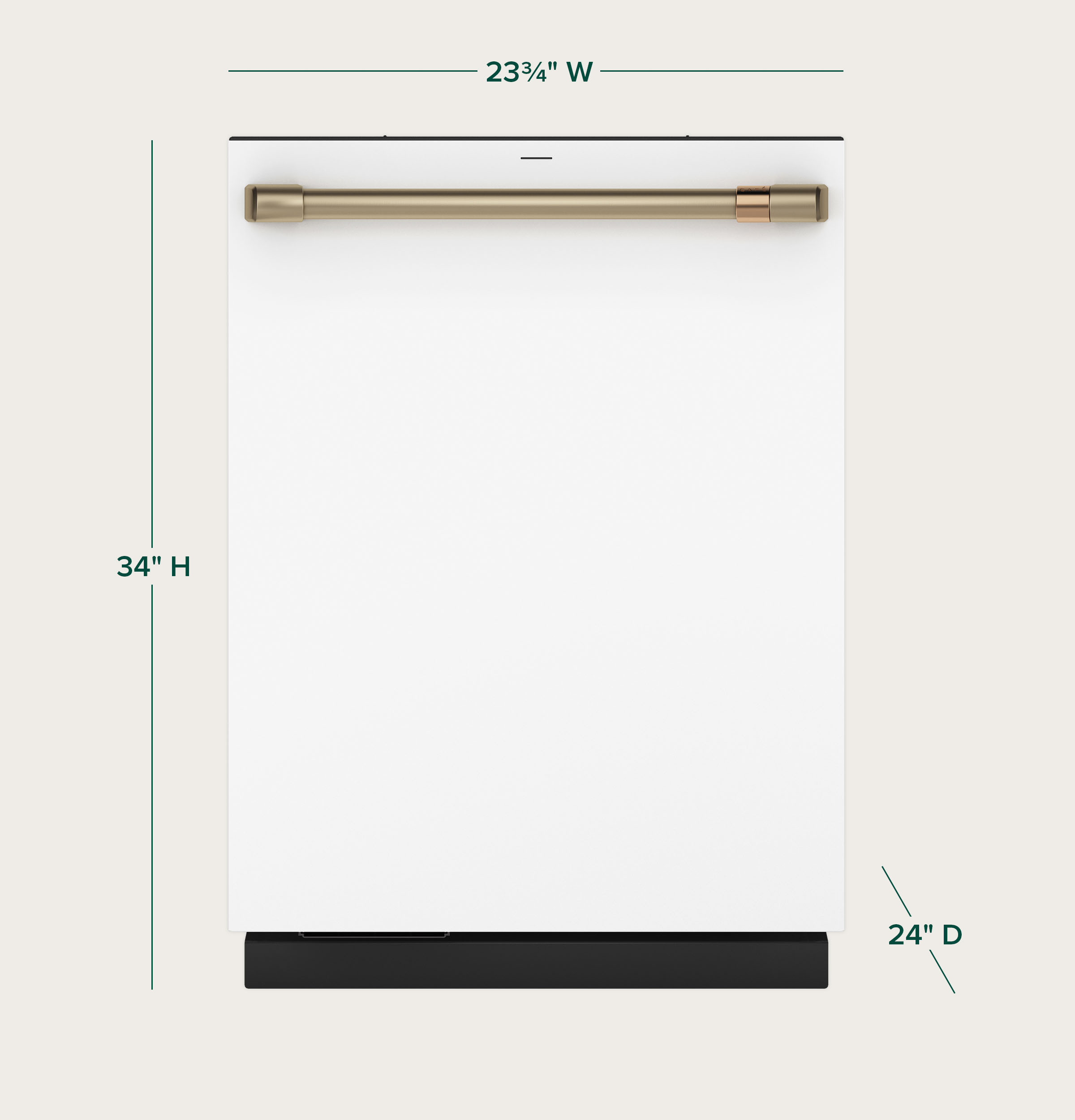 CAFÉ™ CustomFit ENERGY STAR Stainless Interior Smart Dishwasher with Ultra Wash Top Rack and Dual Convection Ultra Dry, 44 dBA CDT858P4VW2