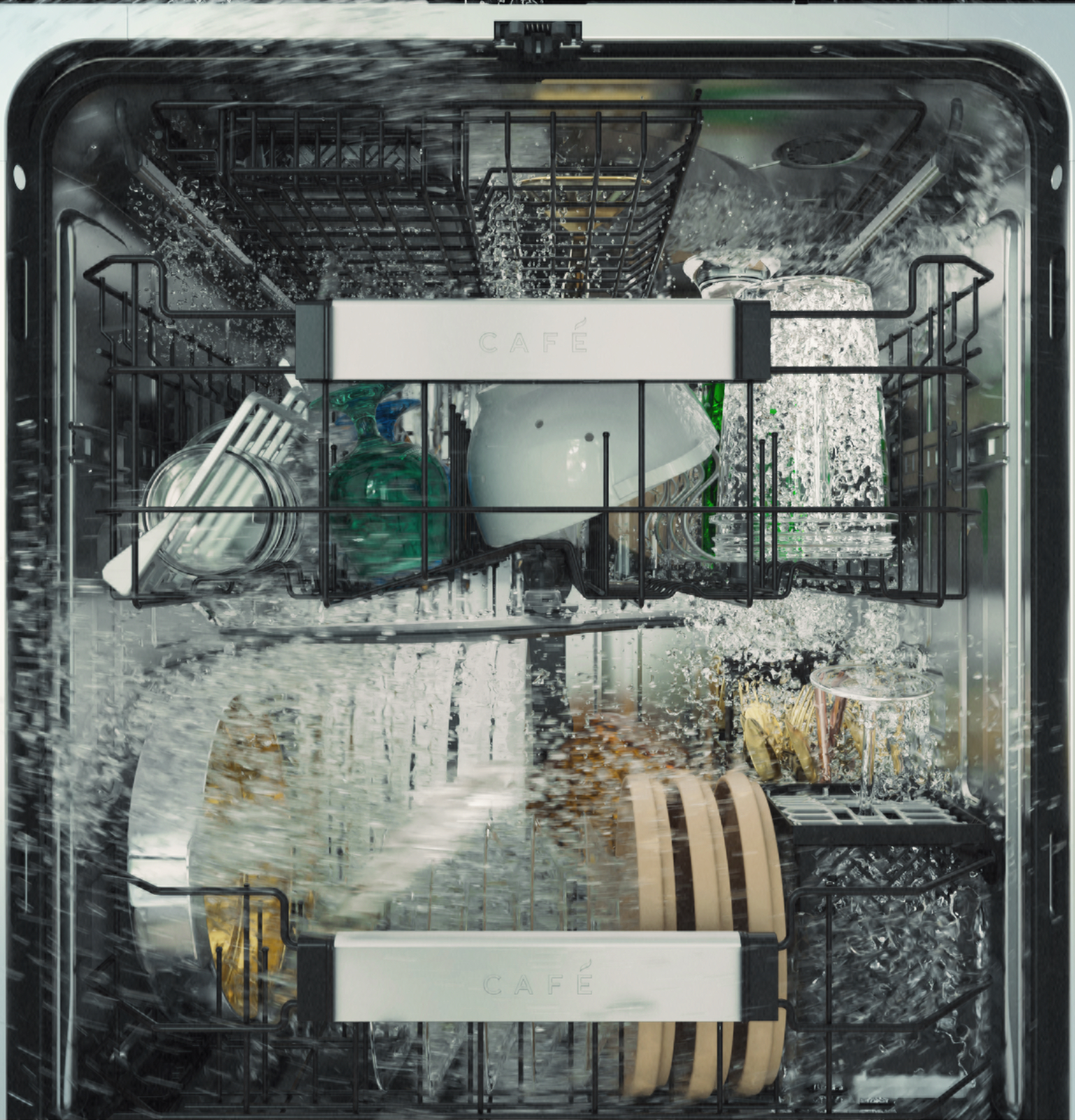 CAFÉ™ CustomFit ENERGY STAR Stainless Interior Smart Dishwasher with Ultra Wash Top Rack and Dual Convection Ultra Dry, 44 dBA CDT858P4VW2