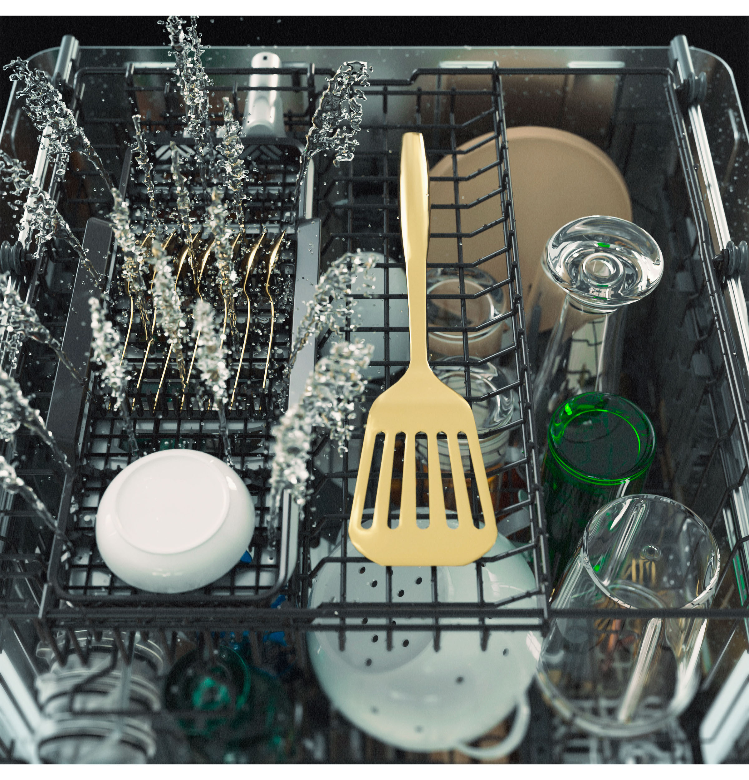 CAFÉ™ CustomFit ENERGY STAR Stainless Interior Smart Dishwasher with Ultra Wash Top Rack and Dual Convection Ultra Dry, 44 dBA CDT858P4VW2