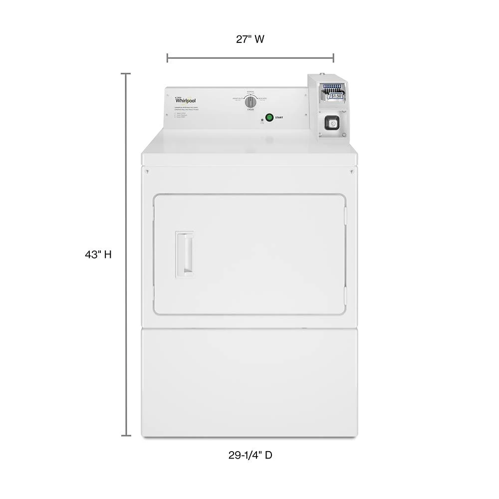 Commercial Electric Super-Capacity Dryer, Coin Slide CEM2745FQ