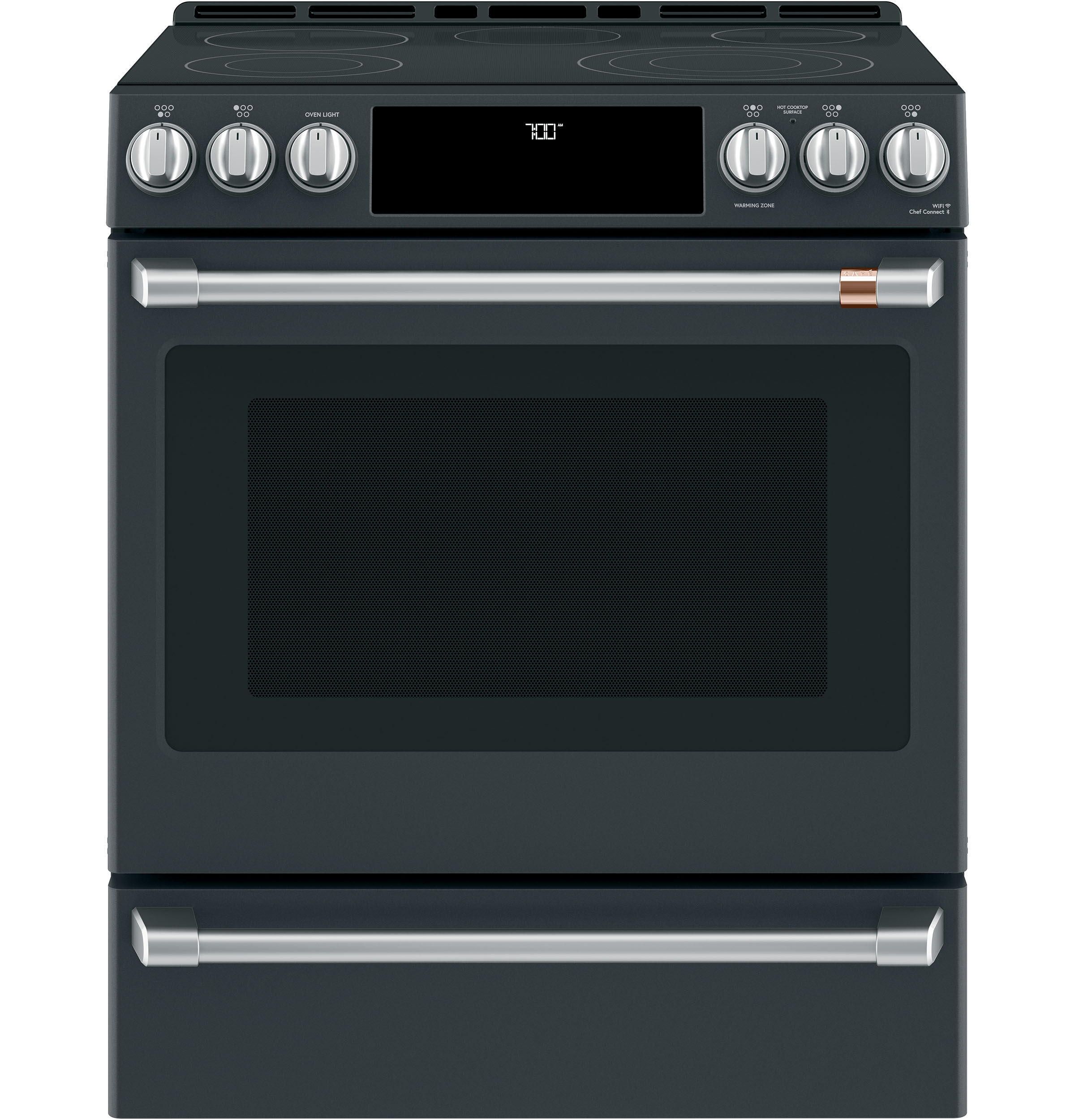 CAFÉ™ 30" Smart Slide-In, Front-Control, Radiant and Convection Range CES700P3MD1
