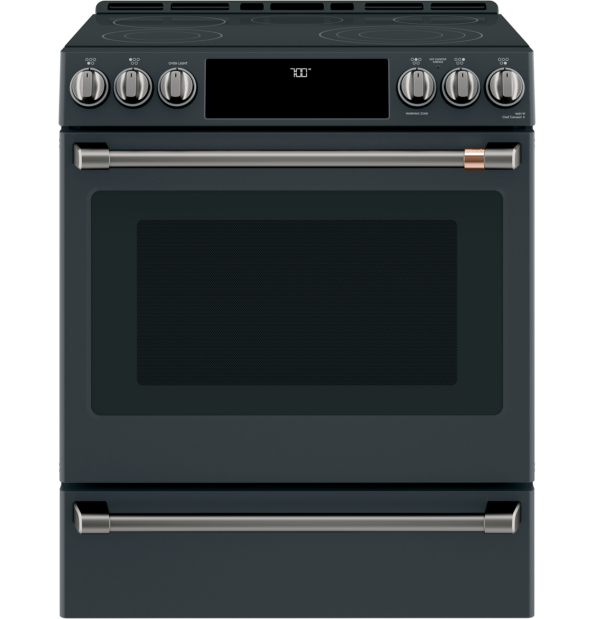 CAFÉ™ 30" Smart Slide-In, Front-Control, Radiant and Convection Range CES700P3MD1