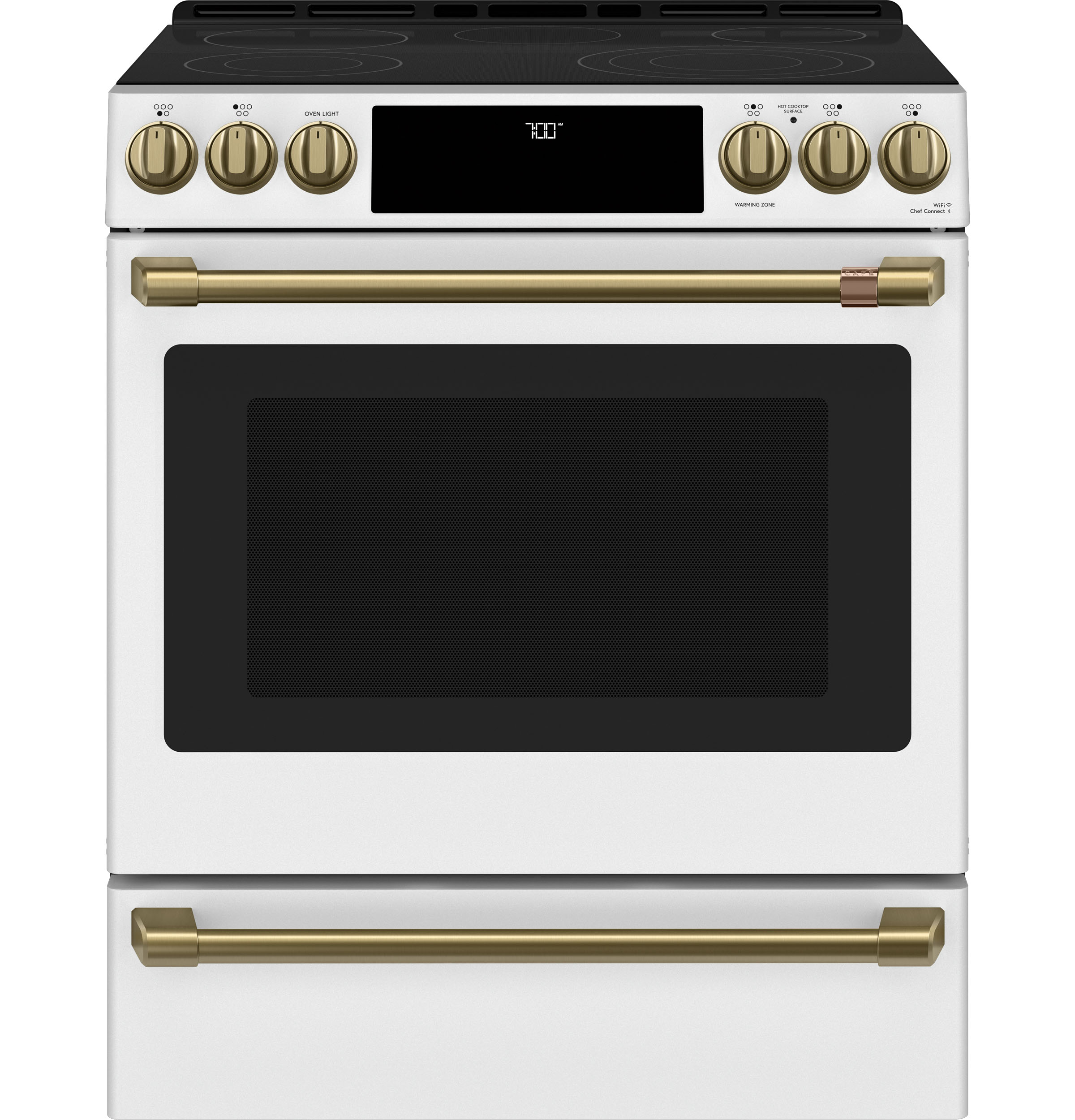 CAFÉ™ 30" Smart Slide-In, Front-Control, Radiant and Convection Range CES700P4MW2