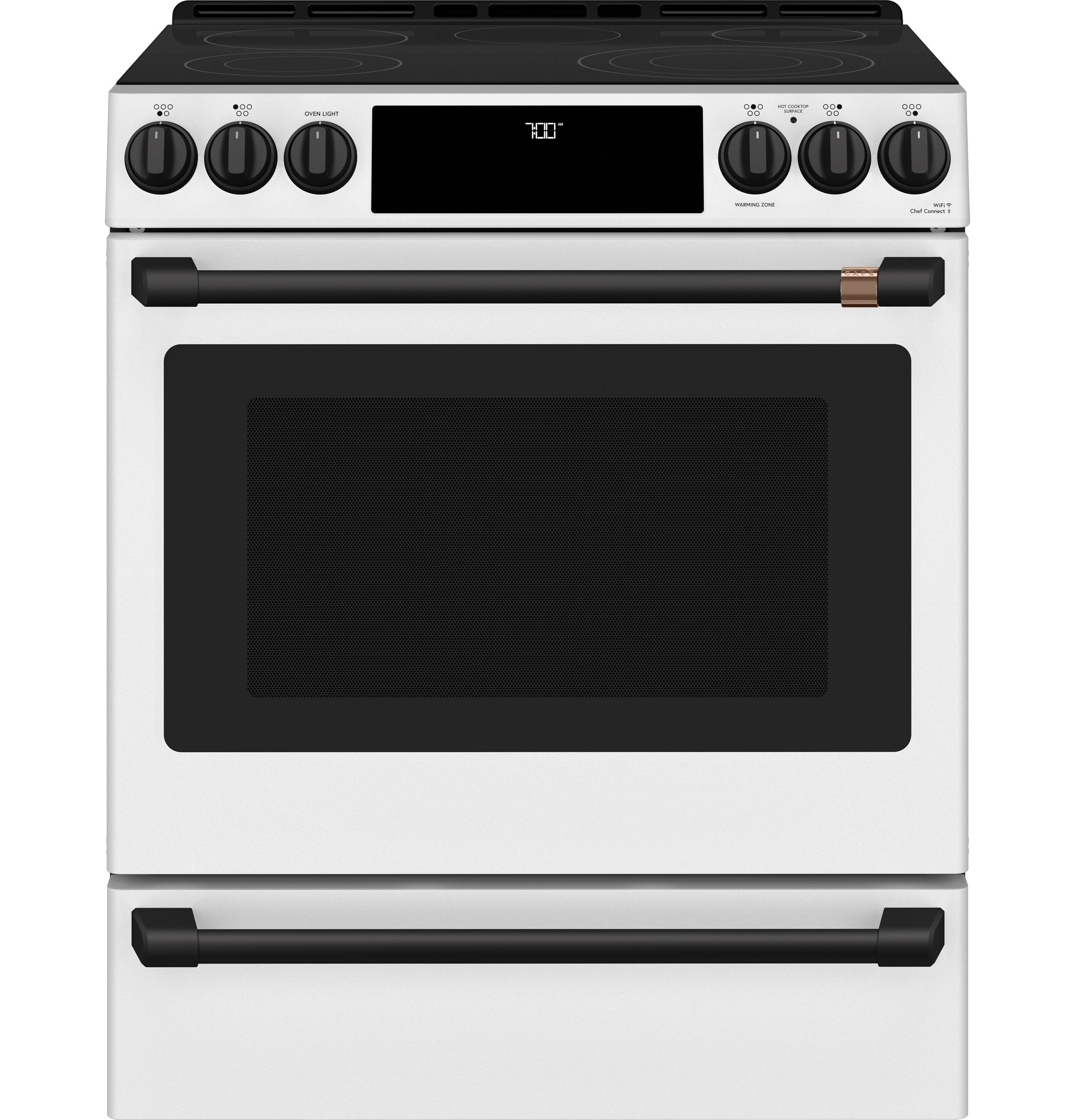 CAFÉ™ 30" Smart Slide-In, Front-Control, Radiant and Convection Range CES700P4MW2